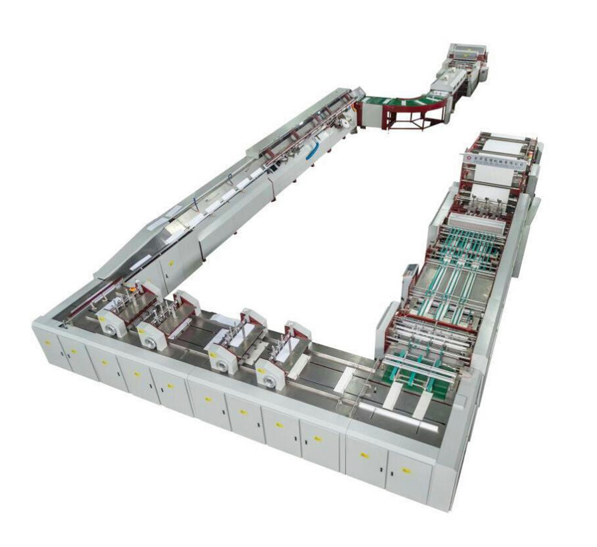 GB-NB-1020-670 卷筒纸高速柔印无线冷胶装订联动生产线