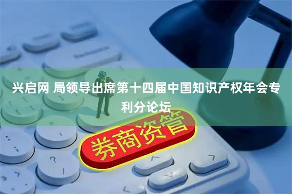 兴启网 局领导出席第十四届中国知识产权年会专利分论坛
