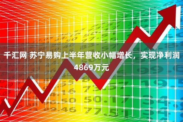 千汇网 苏宁易购上半年营收小幅增长,实现净利润4869万元