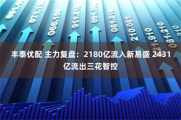 丰泰优配 主力复盘:2180亿流入新易盛 2431亿流出三花智控