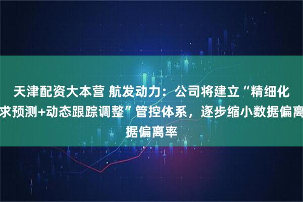 天津配资大本营 航发动力：公司将建立“精细化需求预测+动态跟踪调整”管控体系，逐步缩小数据偏离率